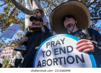 People take part at OneLife LA followed by the annual Walk for Life on Saturday, Jan., 21, 2022 in Los Angeles. 