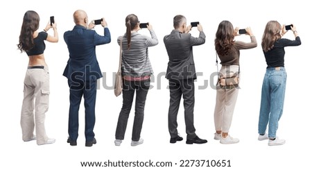 People  taking pictures using their smartphones