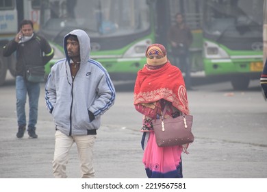 People Trying To Escape The Record Breaking Winter In Gurgaon. Gurgaon, India. December 25, 2019.