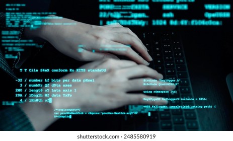 People using computer in office and digital technology concept. Cyber ​​security.