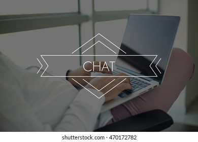 People Using Laptop and CHAT Concept - Shutterstock ID 470172782