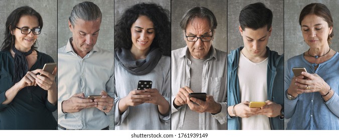 People Using The Mobile Phone