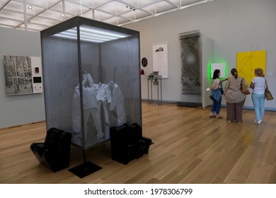 People Visit The National Gallery Of Greece In Athens, Greece On May 14, 2021. The Newly Renovated Building Reopened Its Doors To Public After An 8-year Refurbishment.