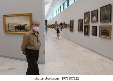 People Visit The National Gallery Of Greece In Athens, Greece On May 14, 2021. The Newly Renovated Building Reopened Its Doors To Public After An 8-year Refurbishment.