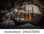 People visiting the sacred place, Eshab-i Kehf Cave ( Seven Sleepers Cave). The Seven Sleepers Ruins or Ashab-ı Kehf Cave located at Tarsus, Turkey, is one of the most visited places in the region.