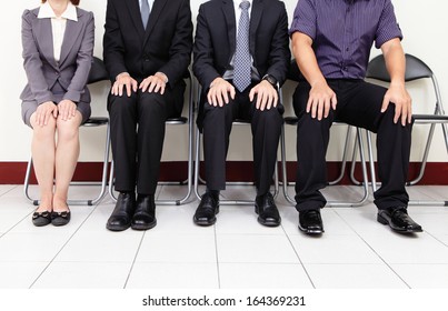 People Waiting For Job Interview, Asian People