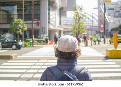 People Waiting Signs Across Street Stock Photo Edit Now 611959361