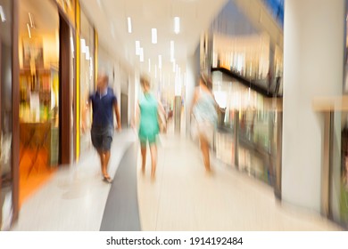 People Walking In Shop, Indoors, Motion Blur