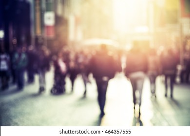 People Walking In The Street, Abstract,  Blurry