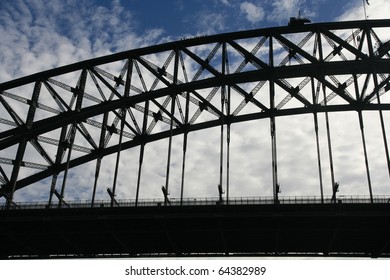 People Waving From Sydney Harbour Bridge Climb