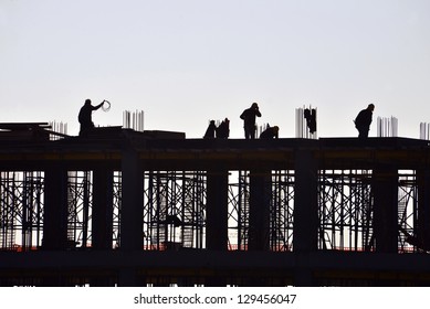 People Who Work Outdoors In Building Construction