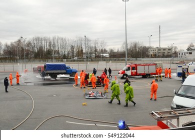 People At Work Preparing For Training Firefighters .