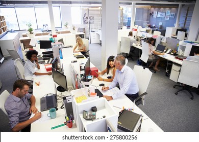 People Working In A Busy Office