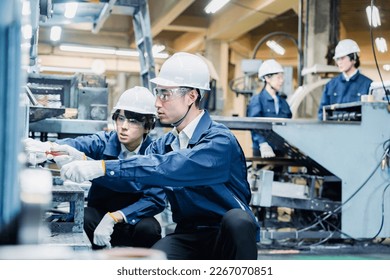 People working at the factory