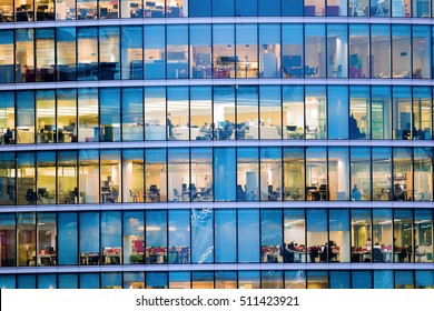 People working at office building in London
