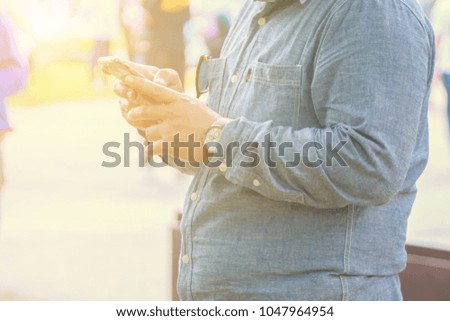 Similar – Young Woman Checking Her Mobile Phone