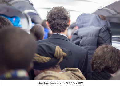 Peoplle disebarking the airplane. - Powered by Shutterstock