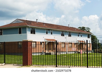 Peoria, Illinois June 7th 2021: Taft Homes on a cloudy day 