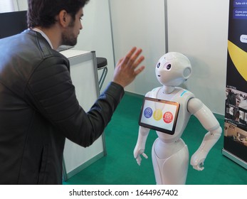 Pepper By SoftBank Robotics Is The First Humanoid Assistant For Better Customer Experience Turin Italy February 12 2020