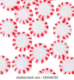 Peppermint Candy Isolated On White. 