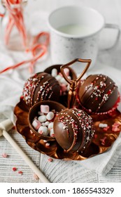 Peppermint Hot Chocolate Ball Bomb Holiday Winter Drink