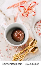 Peppermint Hot Chocolate Ball Bomb Holiday Winter Drink