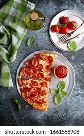 Pepperoni Pizza Bread Sticks With Marinara Dipping Sauce