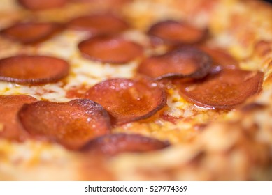 Pepperoni Pizza Up Close Studio Shot