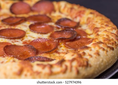 Pepperoni Pizza Up Close Studio Shot