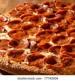 Pepperoni Pizza Closeup