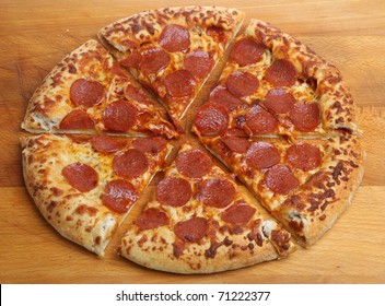 Pepperoni Pizza With Stuffed Crust.