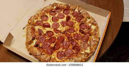 Pepperoni Stuffed Crust Pizza In A Box