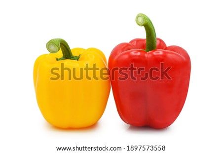 ฺBell peppers isolated on white background.