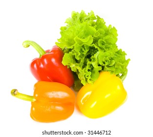 peppers and lettuce - Shutterstock ID 31446712