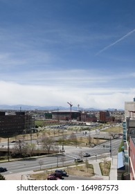 Pepsi Center View From The Downtown In Denver, Colorado.