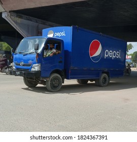 A Pepsi Truck  - Karachi Pakistan - Sep 2020