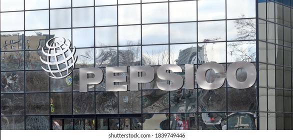 PepsiCo Sign On The Building, Moscow, Russia, 10.10.2020