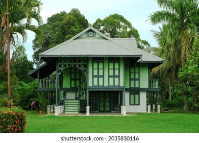 Perak, Malaysia - 7th October 2020: Malay Traditional House In Bota Kiri, Perak, Malaysia.