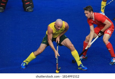 PERAK, MALAYSIA : Canada Hockeys Team Agains Australia Team At 24th Men`s International Hockey Tournament Sultan Azlan Shah Cup On 2015, At Stadium Azlan Shah, Ipoh, Perak, On 05-12 April