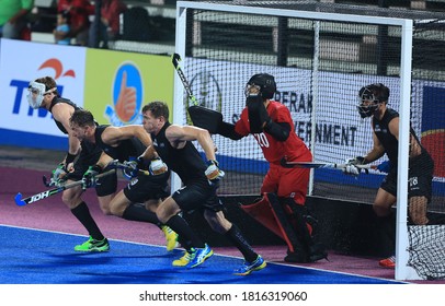 PERAK, MALAYSIA : Lndia Hockeys Team Playing Agains New Zealand Team At 24th Men`s International Hockey Tournament Sultan Azlan Shah Cup On 2015, At Stadium Azlan Shah, Ipoh, Perak, On 05-12 April.