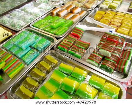 Peranakan Nyonya Kuih Desserts Singapore Stock Photo (Edit 