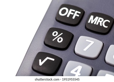 Percentage Symbol % On A Simple Calculator Button, Macro, Extreme Closeup. Calculating Percentages, Math Percent Sign, Mathematical Operation Symbols, Mathematics Percent Abstract Concept