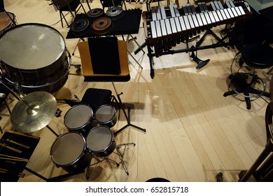 Percussion Instruments Of A Philharmonic Orchestra, With Xylophone