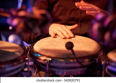Percussionist. Performance at concert.