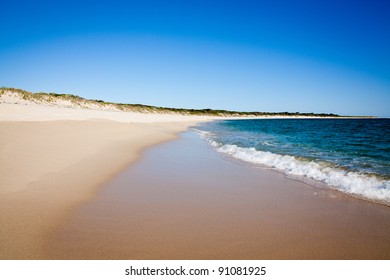Perfect Beach, Four Mile Beach in Western Australia. Southern Ocean. Space for Copy.