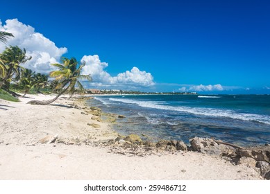 Perfect beach near Tulum, traveling through Quintana Roo. Caribbean paradise.
