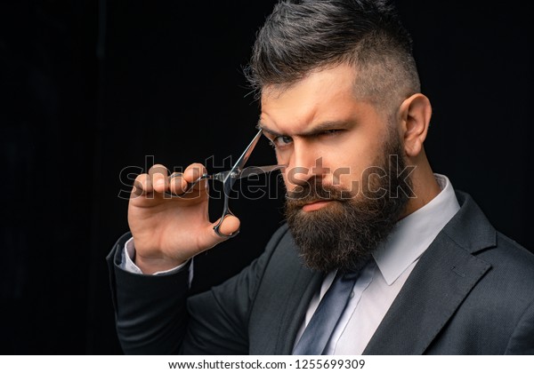 Perfect Beard Haircuts Men Stylish Hairstyle Royalty Free Stock