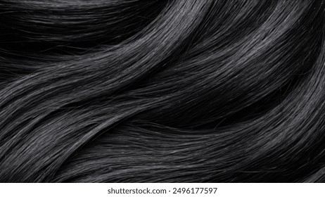 Perfect black wavy hair texture  - Powered by Shutterstock