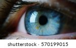 perfect blue eye macro in a sterile environment and perfect vision in resolution 6k,  concept, the vision of the future and healthy life concept. view precise and straight to the target.