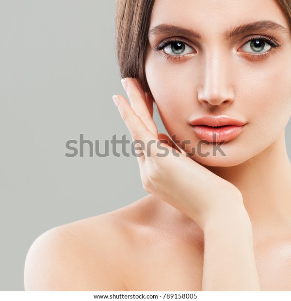 Perfect Female Face Closeup Healthy Woman Stock Photo (Edit Now) 789158005